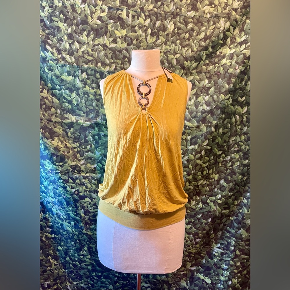 NWT Mustard yellow color sleeveless top